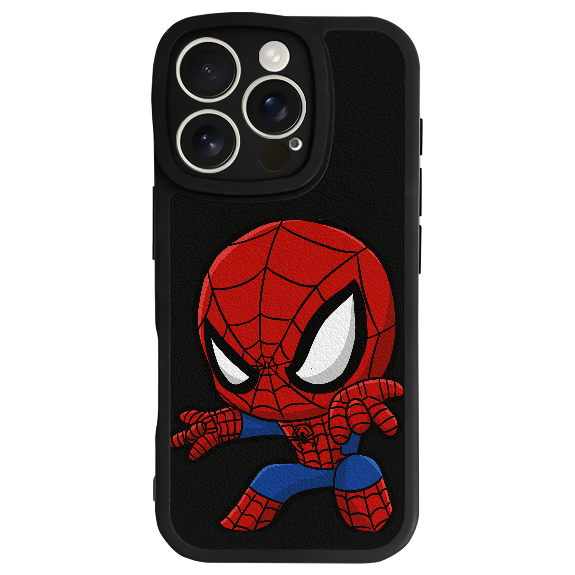 （画像用） Spider Man スパイダーマン 【iPhone 16シリーズ対応】シリコンスマホケース（レザー調） 材質：シリコン